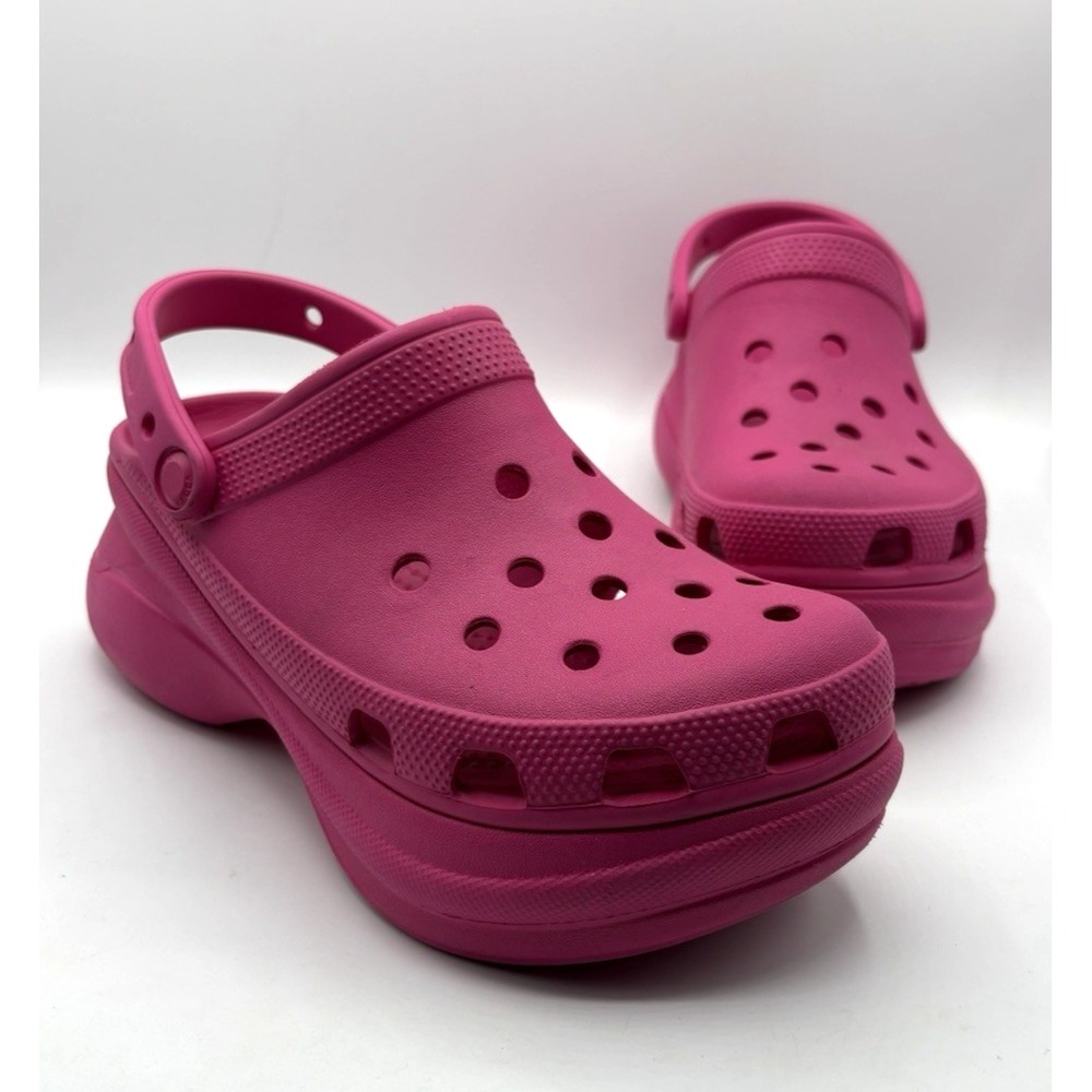 CROCS Classic Bae Platform Clog Women's Size 8W Dragonfruit Pink Shoes 206302